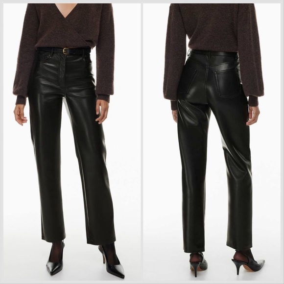 NWT Aritzia Wilfred The Melina Pant Black Sz 14T